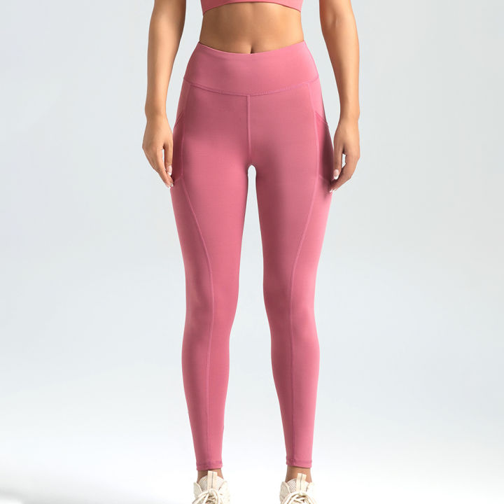 Women's%20Yoga%20Pants%20High%20Waist%20Butt%20Lift%20Mesh%20Side%20Pockets%20Quick%20Drying%20Stretch%20Sports%20Tights%20Running%20Fitness%20Pants%20-%20Image%203