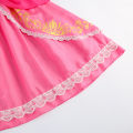 Pumber Bros Vedio Game Movie Cosplay Girl Peach Dress up Lace Ball Gown Princess Costume Kid Cute Halloween Clothing Frock 2-10Y. 