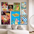 Cartoon Cow and Chicken Whitepaper Poster HD Quality Poster Wall Art Painting Study Room Wall Decor. 