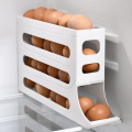 Slide Egg Storage Box Refrigerator Side Door Storage Box Automatic Scrolling Egg Holder Tray 4 Layer Rolling Egg Dispenser Rack-The Asia Express. 