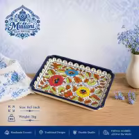 Fruit Dish 8x5 inch | Serving Dish | Beautiful Serving Tray | Multani Blue Pottery Handmade and Hand Painted Ceramic Fru