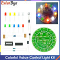CD4017 colorful voice control rotating LED light kit electronic manufacturing diy kit spare parts student Laboratory. 