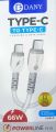 DANNY Type-C to Type-C Charging Cable 66W PowerLine Ultra Fast SupportLow. 