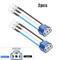 2 PCS H4 HB2 9003 Wiring Harness Headlight Socket, Ceramic Headlight Connector for Car Fog Light Retrofit 16AWG. 