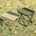 Folding stool for outdoor leisure, camping, and hiking fishing trips, convenient shoulder bag style portable stool for storage.