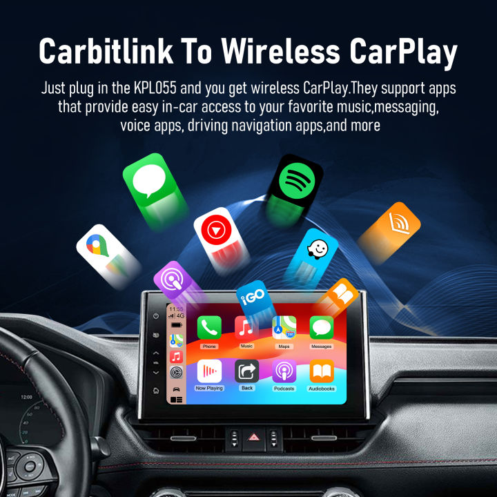 2in1 wireless CarPlay & Android auto, Carbitlink Easylink easyconnection to Wireless CarPlay android auto adapter, Plug and play