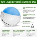 Caiton 3/6Pcs Extreme Distance Golf Balls Double Layer High-Energy Core Aerodynamic Stable Flight Soft Feel Practice Play Set. 