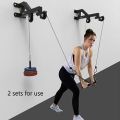 at-home workout gym equipment chest and arm original Cable Machine moving Puli 250 degree front Attachments Workout on a Wall Brachialis Biceps Pulley System  Strength Dismantle Rope Equipment, 4 Rawal Bolt free. 