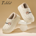 TZLDN Womens Mens House Waterproof Fanshion Bear Slippers Slip on Snow Winter Warm Fully Fur Lined Slippers Indoor Outdoor Shoes.