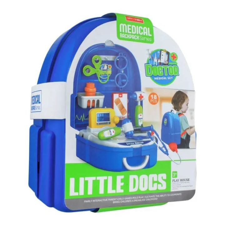 Cute Doctor Pretend Play Back Pack Series Toy Set - Blue