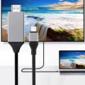 Usb C To Hdmi-Compatible 4k/30hz Video Cable 1080p Type C 3.1 Hdtv Cord Same Screen For Macbook Pro Chromebook Pixel. 