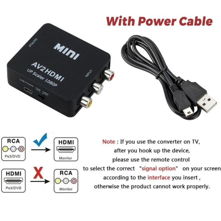 RCA%20AV%20To%20HDMI-compatible%20Converter%20AV/CVSB%20L/R%20Video%20Box%20HD%201080P%201920*1080%20Support%20NTSC%20PAL%20Output%20AV%20To%20HDMI-compatible%20-%20Image%202