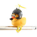 Motorcycle Accessories Cute Duck with Propeller Helmet Broken Wind Rubber Duck Toy Car Bicycle Small Yellow Duck Decor Ornaments. 