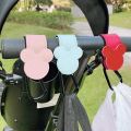 New Cartoon PU Leather Baby Bag Stroller Hook Rotatable Cart Organizer Pram Hook Pram Rotate 360 Degree Stroller Accessories. 