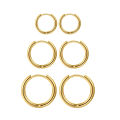 1 Pair Hypoallergenic Unisex Surgical Stainless Steel Small Cartilage Helix Hole Piercing Hoop Earrings Set for Men Women. 