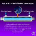 ALTHY UV Ultraviolet Water Sterilizer Purifier System Disinfection Filter Lamp + Flow Switch Control Stainless Steel 1GPM. 