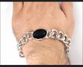 Premium Quality Bracelet of Salman Khan in black stone. Higu quality and shiny Look. Shiny Chain same as in Picture.. 