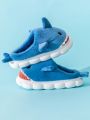 Men's Home Slippers Autumn and Winter New Interesting Cartoon Shark Plaid Cotton Slippers.