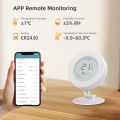 AVATTO ZigBee Temperature And Humidity Sensor E-ink Screen Indoor Hygrometer Real-time Updates Works With Tuya Alexa  Home. 
