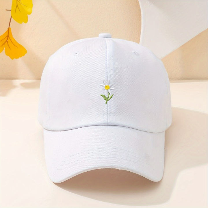 Adjustable%20baseball%20cap,%20daisy%20embroidered%20fisherman's%20cap,%20lightweight%20and%20suitable%20for%20spring%20and%20summer%20outings%20-%20Image%203