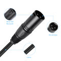 1-5PCS3 Pin XLR Male To 5 Pin XLR Female DMX Adapter 30cm XLR3M To XLR5F Adaptor Cable for Microphone DMX Stage Light Turnaround. 