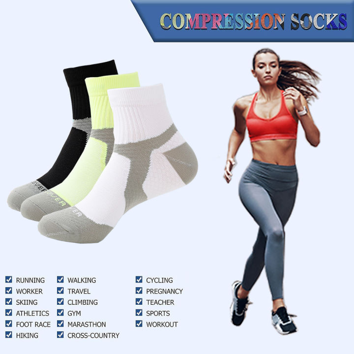 Athletic Ankle Socks For Men Women Arch Ankle Support,for Running Cycling Fitness Breathable Elastic Ankle Crew Socks