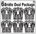 Bridle Mehndi Designs Arabic Henna Mehndi Bridal Stencils Stickers for Girls Hand Bridal Sticker1. 