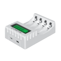 PUJIMAX 4 Slots 1.2V Smart Battery Charger LCD Display For AA/AAA NiCd NiMh Rechargeable Battery Portable Fast Charging Adapter.
