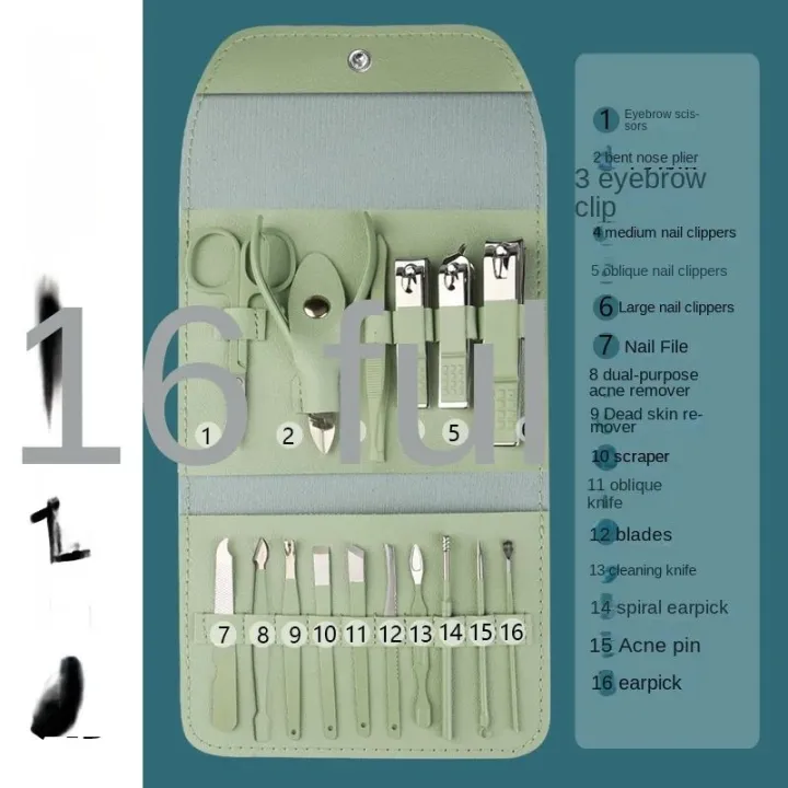 16pcs%20Nail%20Cutter%20Set%20Stainless%20Steel%20Nail%20Clippers%20Set%20With%20Folding%20Bag%20Manicure%20Cutter%20Kits%20Scissors%20Beauty%20Tool%20-%20Image%209