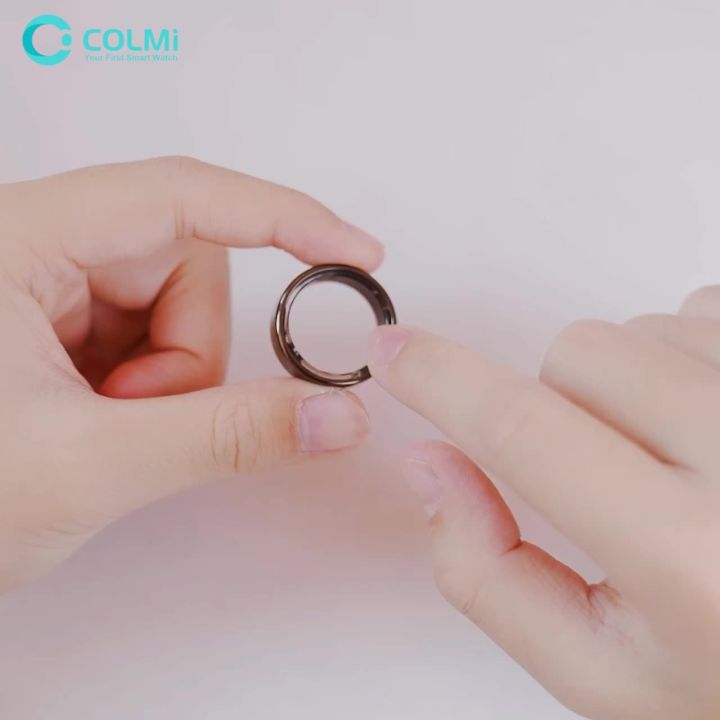 2024 COLMI R02 Smart Ring with Charging Case for Men Women, Battery Life, 39 Days, Health Monitor, 5ATM Waterproof