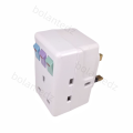 UK Plug 250V 13A Portable Multi 1 to 3 ways Travel Adapter Power Socket with ON/OFF Independent Control Switch Conversion Plug. 