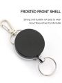 Recoil Buckle Keyring Holder - Resilience Steel Wire Rope, Retractable Spring Key Ring, Anti-Lost Outdoor Accessory. 