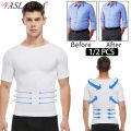 1/2 PCS Men Body Shaper T-Shirt Slimming Shapewear Corrective Posture Belly Control Compression Man Modeling Underwear Corset. 