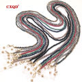 Handmade Fashion Reading Glasses Chain For Women Sunglasses Cords 3mm Electroplated Lanyard Beaded Eyewear Masks  Wholesale. 