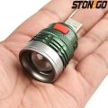 Mini Portable USB Flashlight Zoomable 3 Modes Bright Aluminum Alloy Power Bank  Light. 
