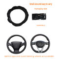 Summer Four Seasons Breathable Massage Comfortable Mesh Cloth Car Steering Wheel Cover Women's Car Accessories Black. 