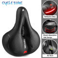 Hollow Breathable Bicycle Saddle Men Women MTB Road Bike Saddle Shock Absorbing Comfortable Big Butt Bike Seat Safety Warning.