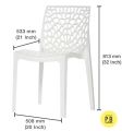 Supreme Molded Plastic Web Chair( Set of 2 Chairs). 
