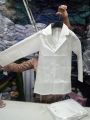 Kids White Apron For School Or Lab /Baby White Doctor Apron/kindergarten School Students Apron For Age 4 year to 18 years.