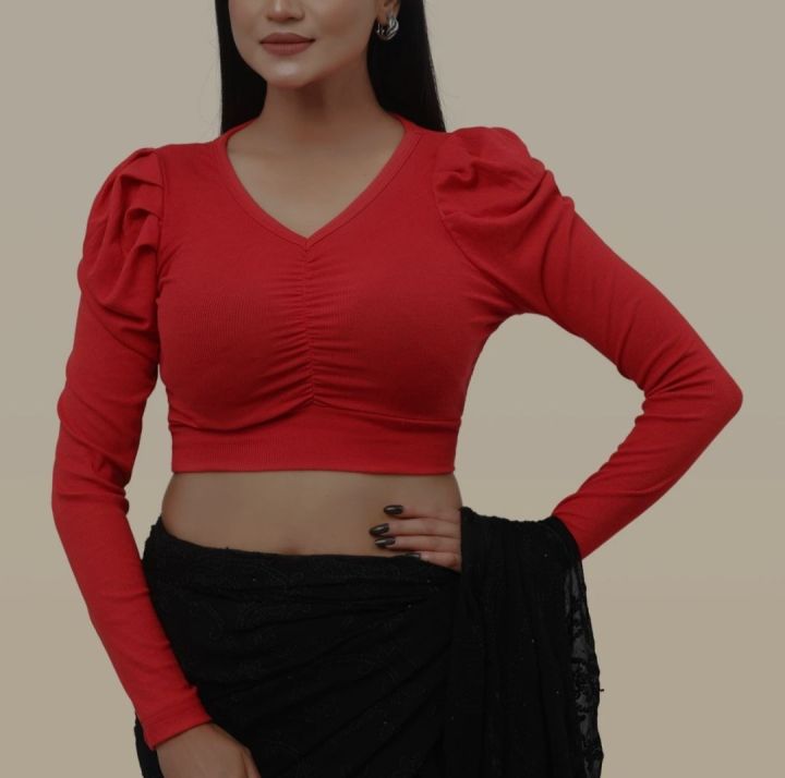 crop%20top%20full%20sleeve%20blouse%20for%20women's%20and%20girls.%20-%20Image%203