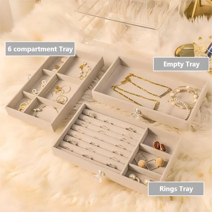 Acrylic%203%20Drawers%20Shelf%20Velvet%20Jewellery%20Box%20Organizer%203%20Multifunctional%20Trays%20Shelves%20for%20Bracelets%20Earrings%20Rings%20Pendant%20Watches%20for%20Gifting%20Women%20-%20Image%203