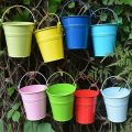Metal Buckets with Handle - 3 Pack Colored Iron Pail, Easter Bucket and Flower Pots,Craft Supply Holders for Events,School Storage and Party Favors (Multi-Colored,. 