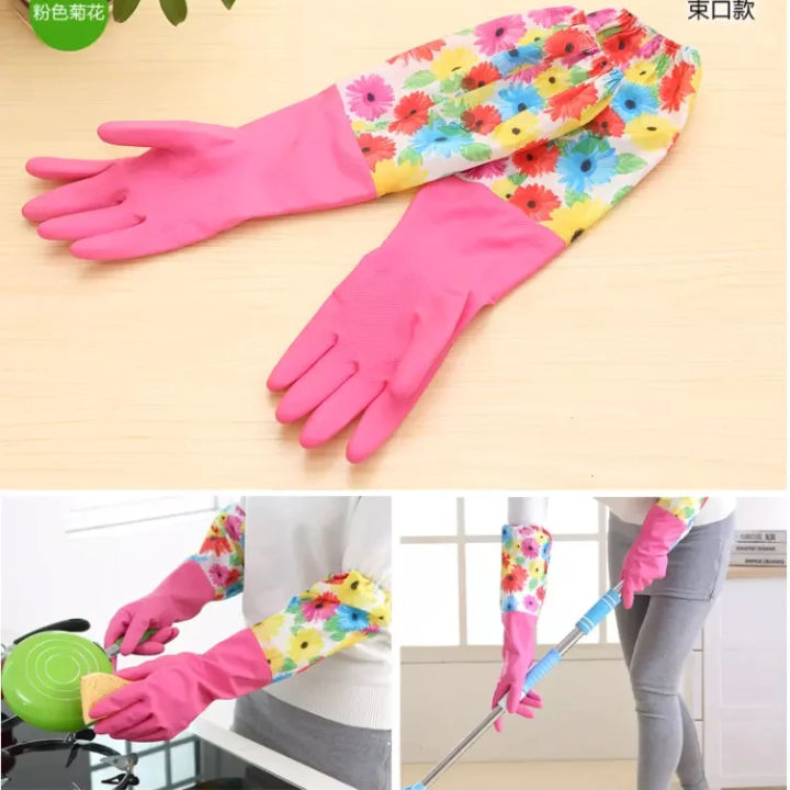 2%20Pcs%20Hand%20Gloves%20Best%20Quality%20Silicone%20Dish%20Washing%20Kitchen%20Hand%20Gloves%20-%20Multicolor%20-%20Image%202