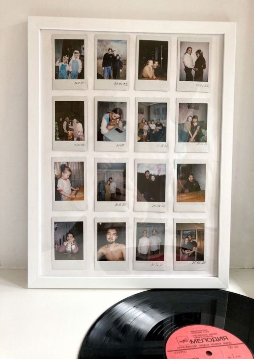 Polaroid Frame Aesthetic / polaroid frames for gift / Custom Home Map Frame / Custom Home Map Frame /Premium Quality Print / A4 Size Frame / Wall hanging frame for gifts / Minimalist Black Modern Frame /