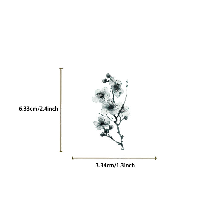 100%20%20PCS%20Ink%20Flower%20Stickers%20Pack%20Waterproof%20Transparent%20PET%20Booklet%20Flower%20Material%20Decorative%20Guitar%20Notebook%20-%20Image%202