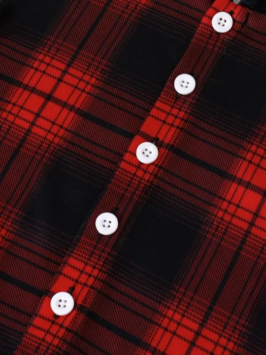 Spring%20Autumn%20Plaid%20Print%20Baby%20Boy%20Long%20Sleeve%20Hooded%20Fleece%20Lined%20Shirt%20Color%20Block%20Pants%20Two-Piece%20Casual%20Outfit%20for%20Toddlers%20-%20Image%204