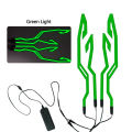 NEW Waterproof LED Cold Light 4-in-1 Motorcycle Bike Helmet Strip EL Sticker Warning Lights Motorcycle Night Riding Accessories.