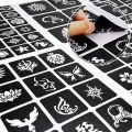 190 Pieces Tattoo Stencil  Printing Template  Hand Back Makeup  Paint Cartoon Tattoo Template. 