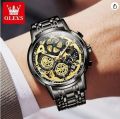 OLEVS MEN'S WATCHES TOP BRAND LUXURY ORIGINAL WATERPROOF QUARTZ WATCH FOR MAN GOLD SKELETON STYLE 24 HOUR DAY NIGHT NEW.