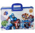 Beautiful Printed Transparent Handle File Bag / School & Office File Bag / Documents Carrier File Bag.